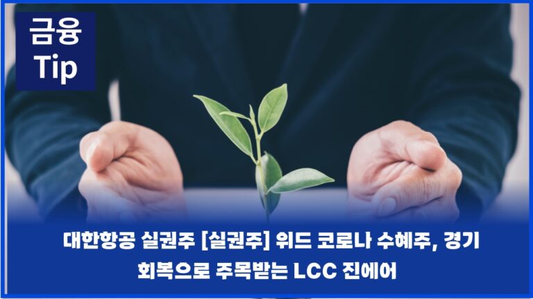 대한항공 실권주 [실권주] 위드 코로나 수혜주, 경기 회복으로 주목받는 LCC 진에어