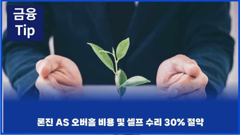 론진 AS 오버홀 비용 및 셀프 수리 30% 절약