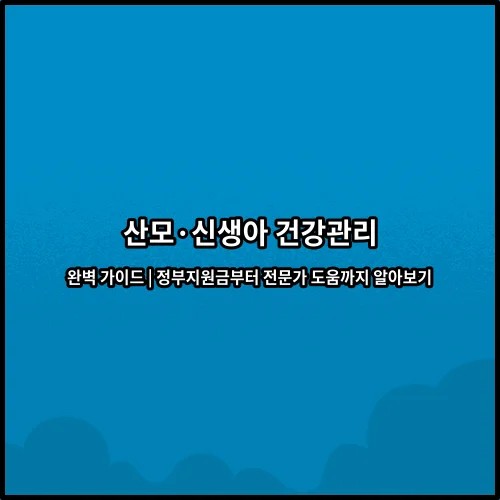 산모·신생아 건강관리 완벽 가이드 | 정부지원금부터 전문가 도움까지 알아보기